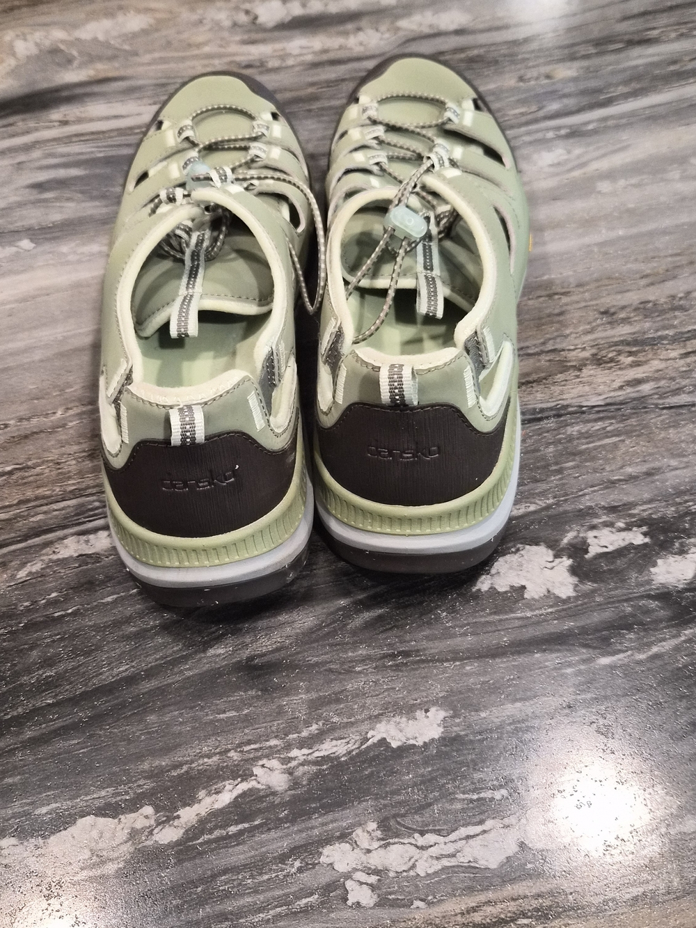 Dansko Light Green and Dark Gray Women's Casual Sneaker Sandals